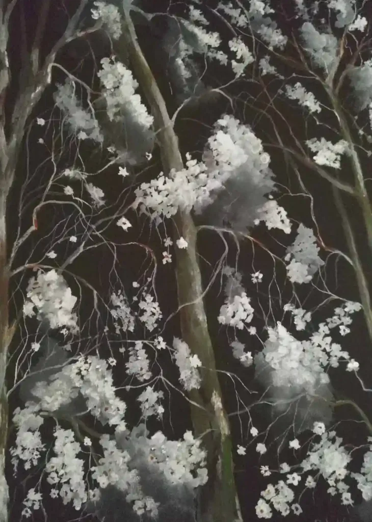 Flores blancas en el bosque